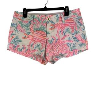 Lilly Pulitzer Walsh Shorts Getting Steamy Print 8 Cotton